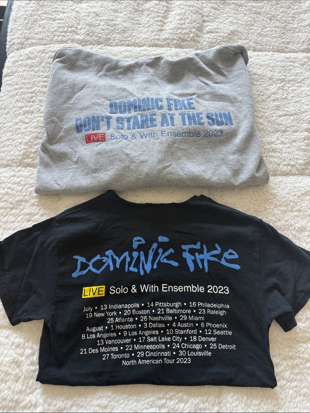 Dominic Fike 'Don't Stare at the Sun' Women's Black Tour plus tshirt